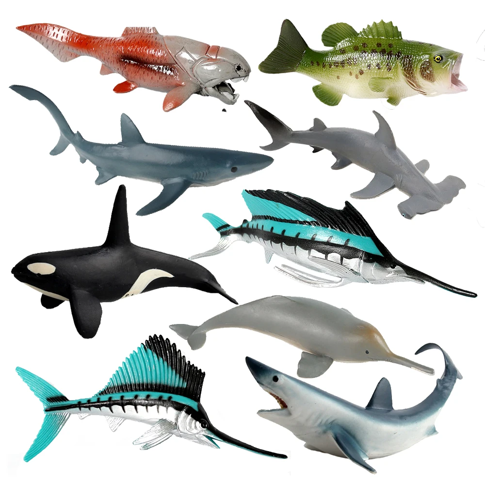 Kids Toys Reviews - Marine Animals Toy Megalodon Beluga Piranha