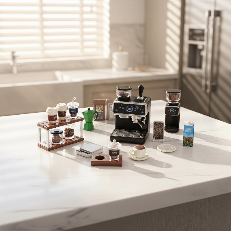 1:12 Dollhouse Miniature Coffe - Kids Toys Kitchen Set review and price